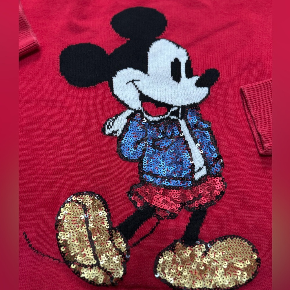 Mickey Mouse Red Sequins Limited Edition Gap / Disney Sweatshirt. Size XL